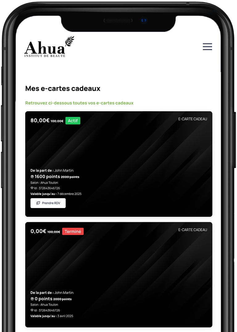 carte cadeau salon de beauté